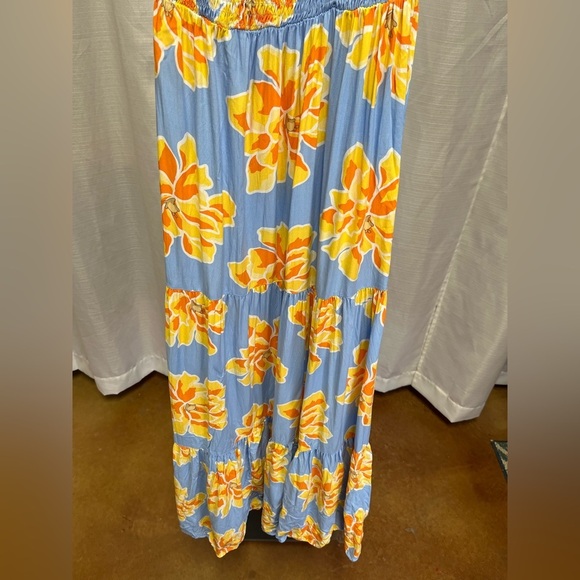 Abel the Label Anthropologie Blue
Flower Maxi Dress | size small - Picture 3 of 7